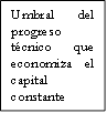 Umbral del progreso técnico que economiza el capital constante